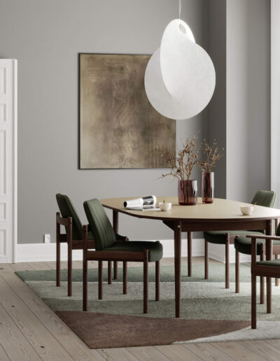 Oma dining table, Ry arm chair