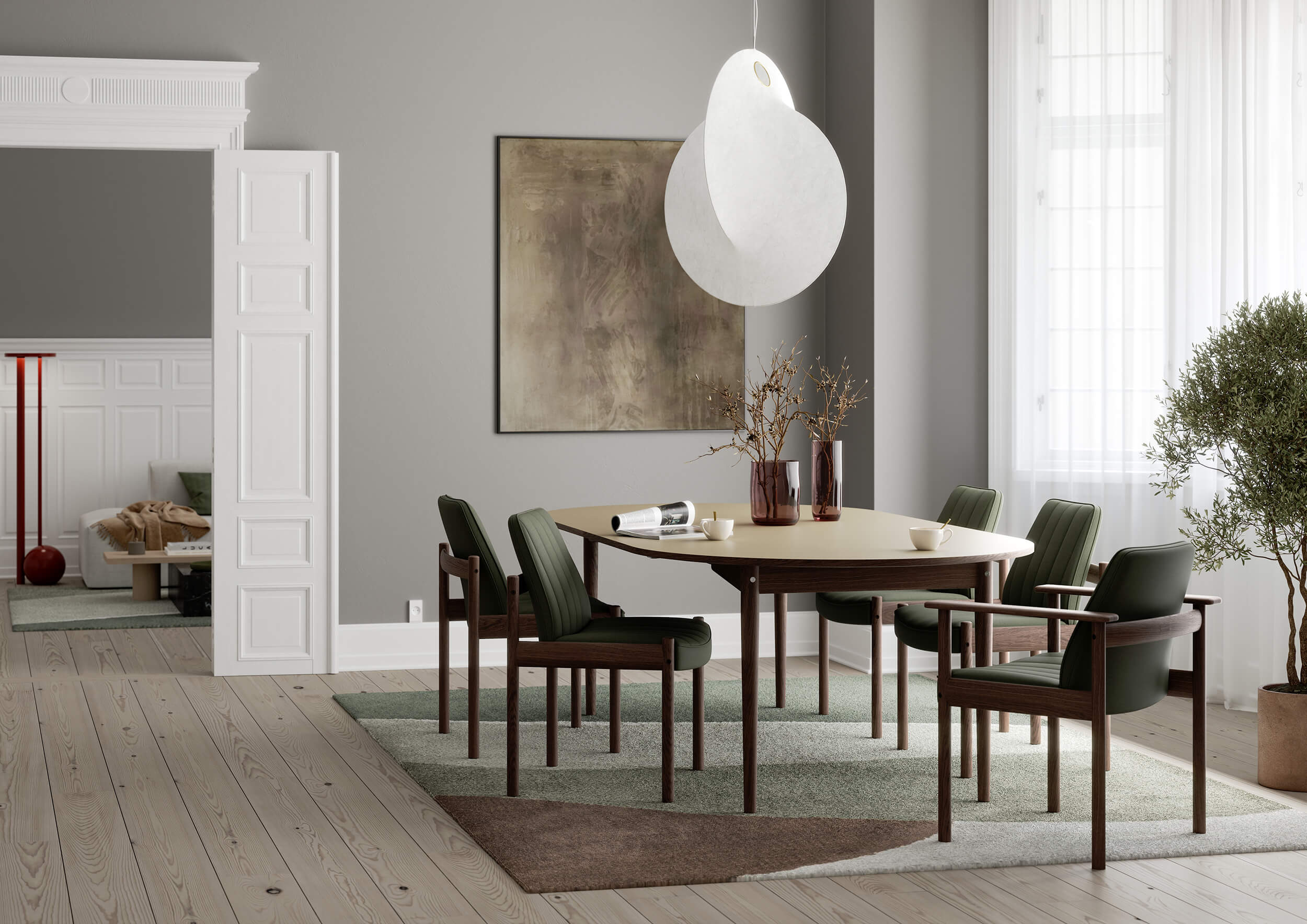 Oma dining table, Ry dining chair