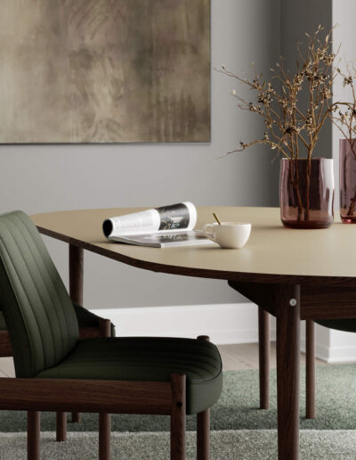 Oma dining table, Ry arm chair